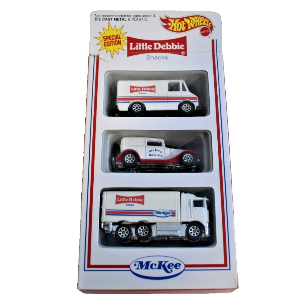 Little Debbie Snacks 1994 Hot Wheels McKee Special Edition 3 Car Set